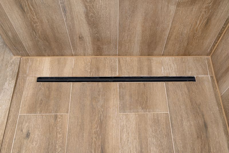 Walk-in Shower Featuring a Linear Drain