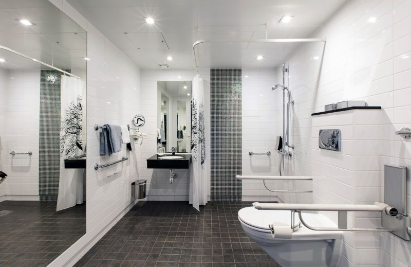 Shower with Built-in Seating and Shelves
